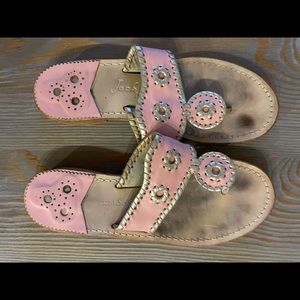Jack Rogers Sandals. Pink and silver.